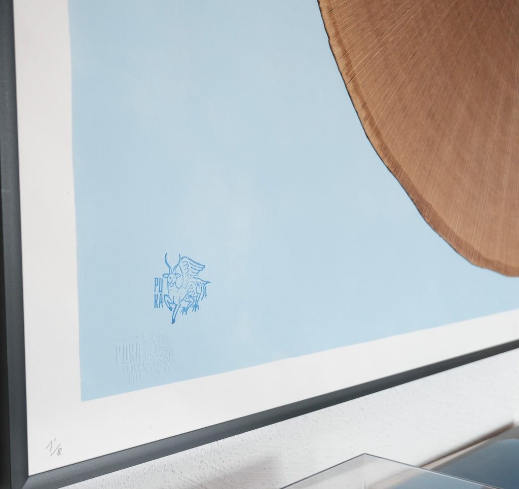 Puka Oak – Natural Wood - Limited Series of 8 (blue - half)